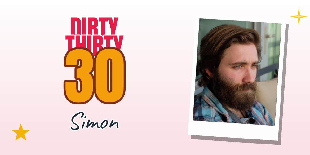 Birthday banner — Dirty Thirty, Simon